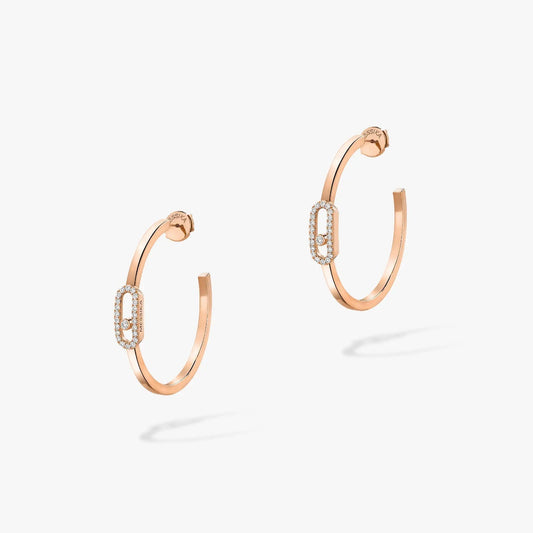 [LumiVibe]CREOLES MOVE UNO PM DIAMOND EARRINGS
