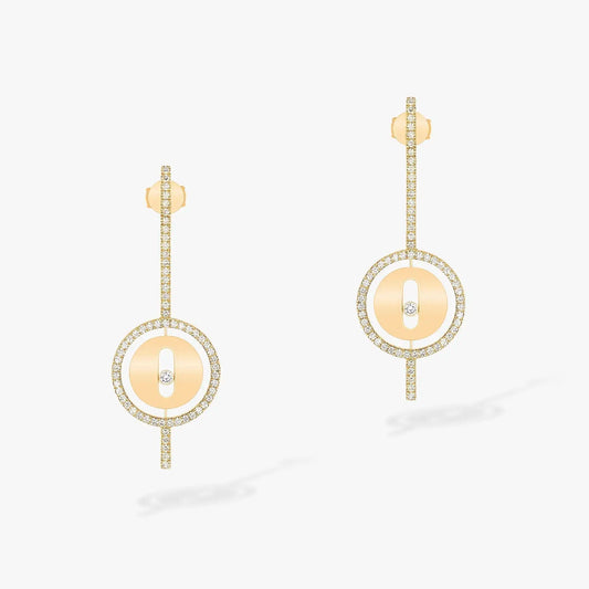 [LumiVibe]Demo MOVE ARROW PINK GOLD DIAMOND EARRINGS