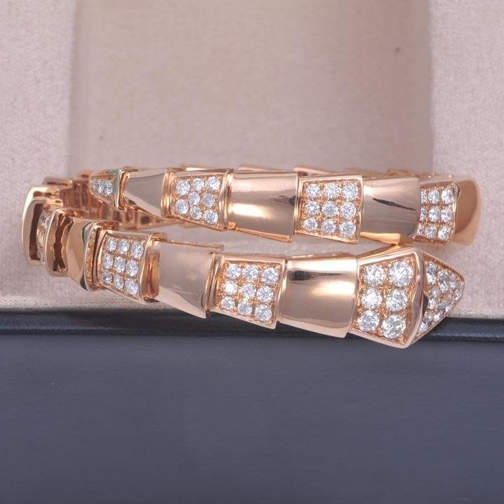 [LumiVibe]SERPENTI BRACELET PINK GOLD DIAMOND