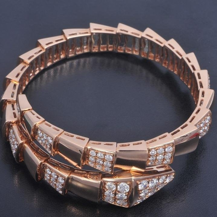 [LumiVibe]SERPENTI BRACELET PINK GOLD DIAMOND