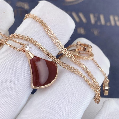 [LumiVibe]DREAM NECKLACE CARNELIAN 1 DIAMOND