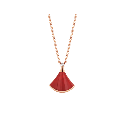 [LumiVibe]DREAM NECKLACE CARNELIAN 1 DIAMOND