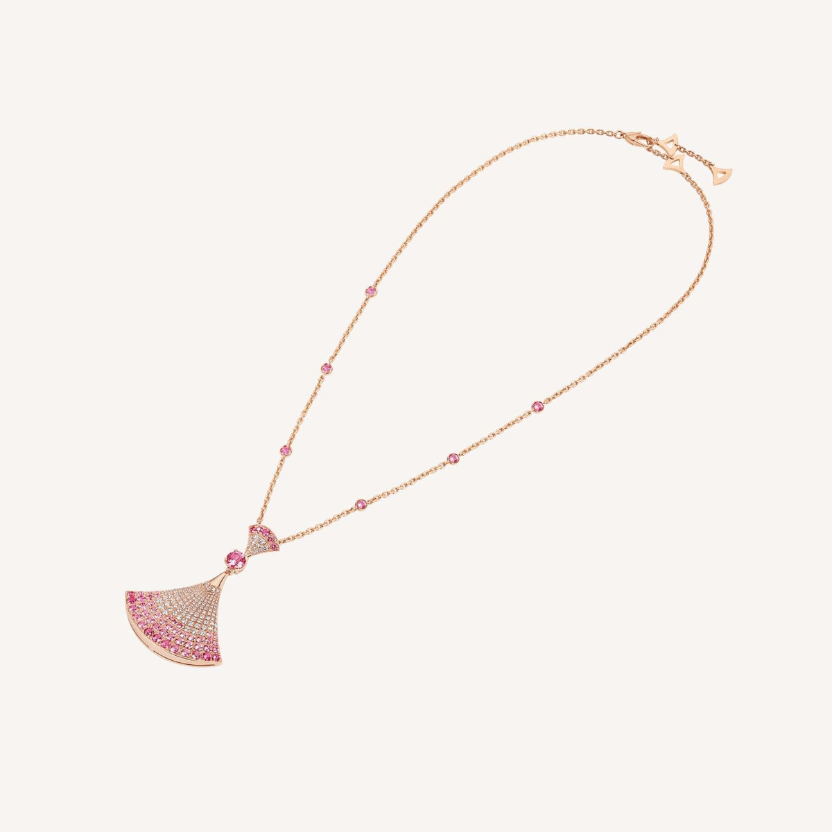 [LumiVibe]DREAM NECKLACK DIAMOND PINK GOLD