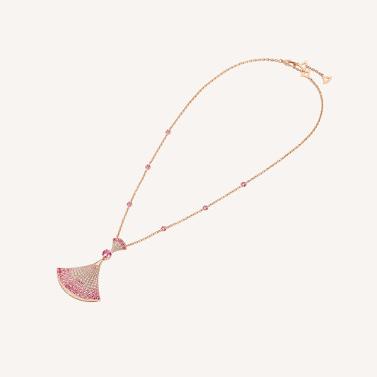 [LumiVibe]DREAM NECKLACK DIAMOND PINK GOLD