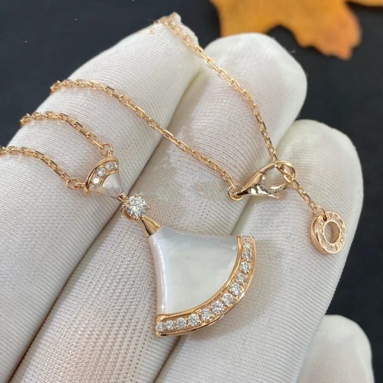 [LumiVibe]DREAM NECKLACE MOP PINK GOLD DIAMOND