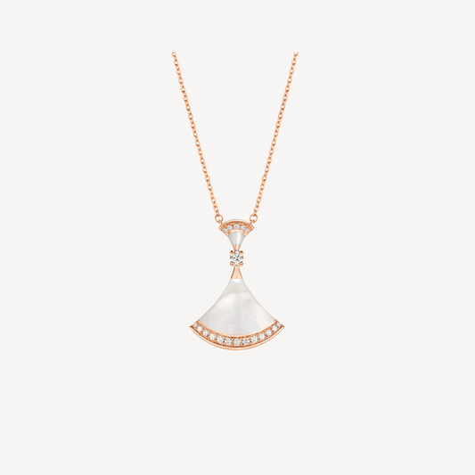 [LumiVibe]DREAM NECKLACE MOP PINK GOLD DIAMOND