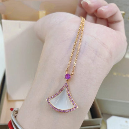 [LumiVibe]DREAM NECKLACE MOP DIAMOND PINK