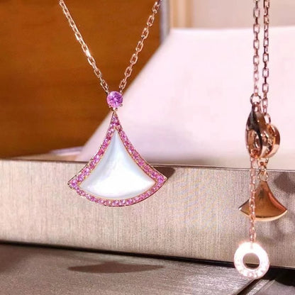 [LumiVibe]DREAM NECKLACE MOP DIAMOND PINK