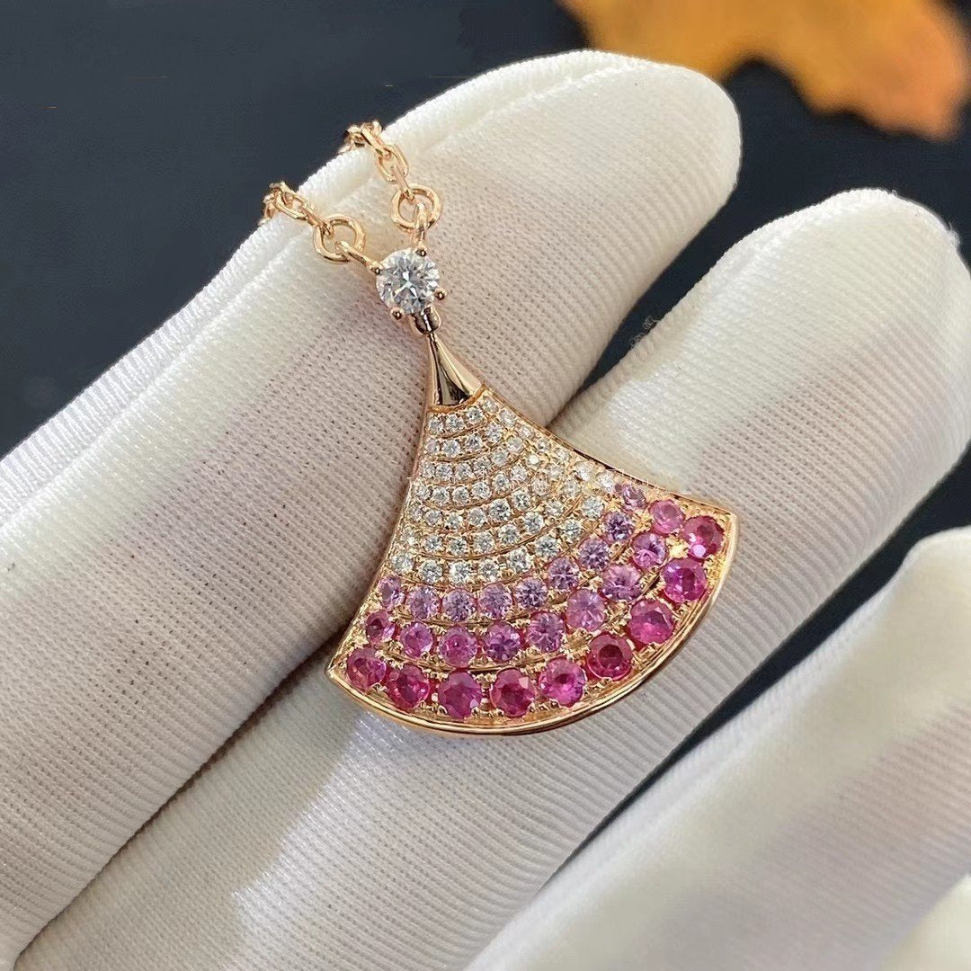 [LumiVibe]DREAM NECKLACE PINK GOLD PINK DIAMOND