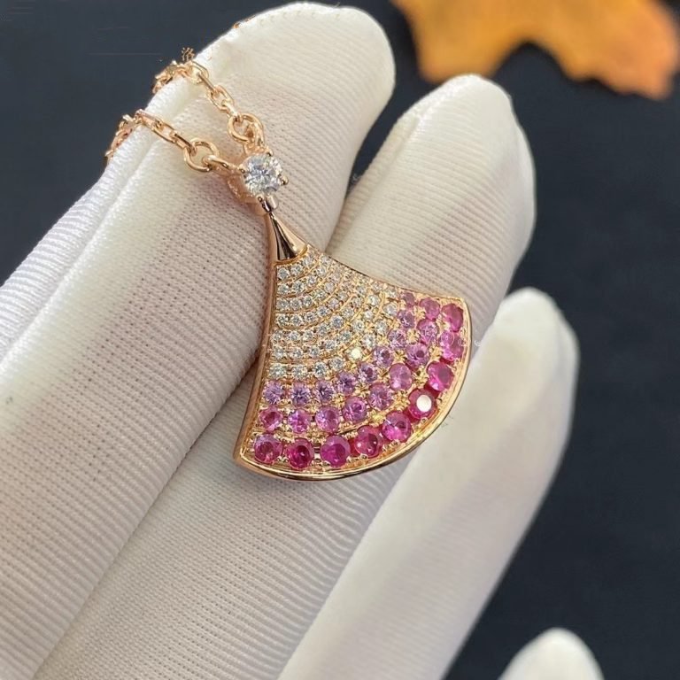 [LumiVibe]DREAM NECKLACE PINK GOLD PINK DIAMOND
