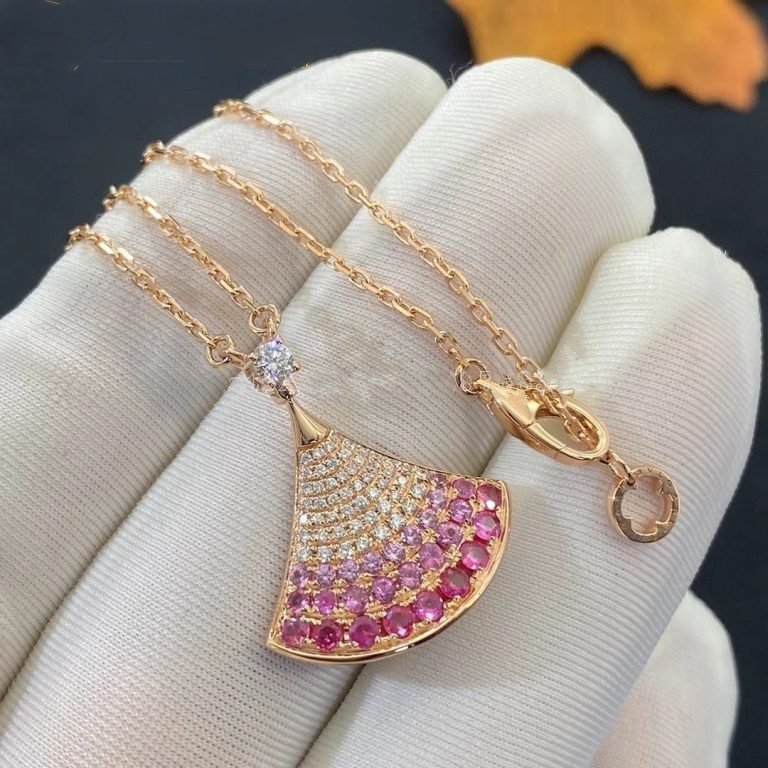[LumiVibe]DREAM NECKLACE PINK GOLD PINK DIAMOND