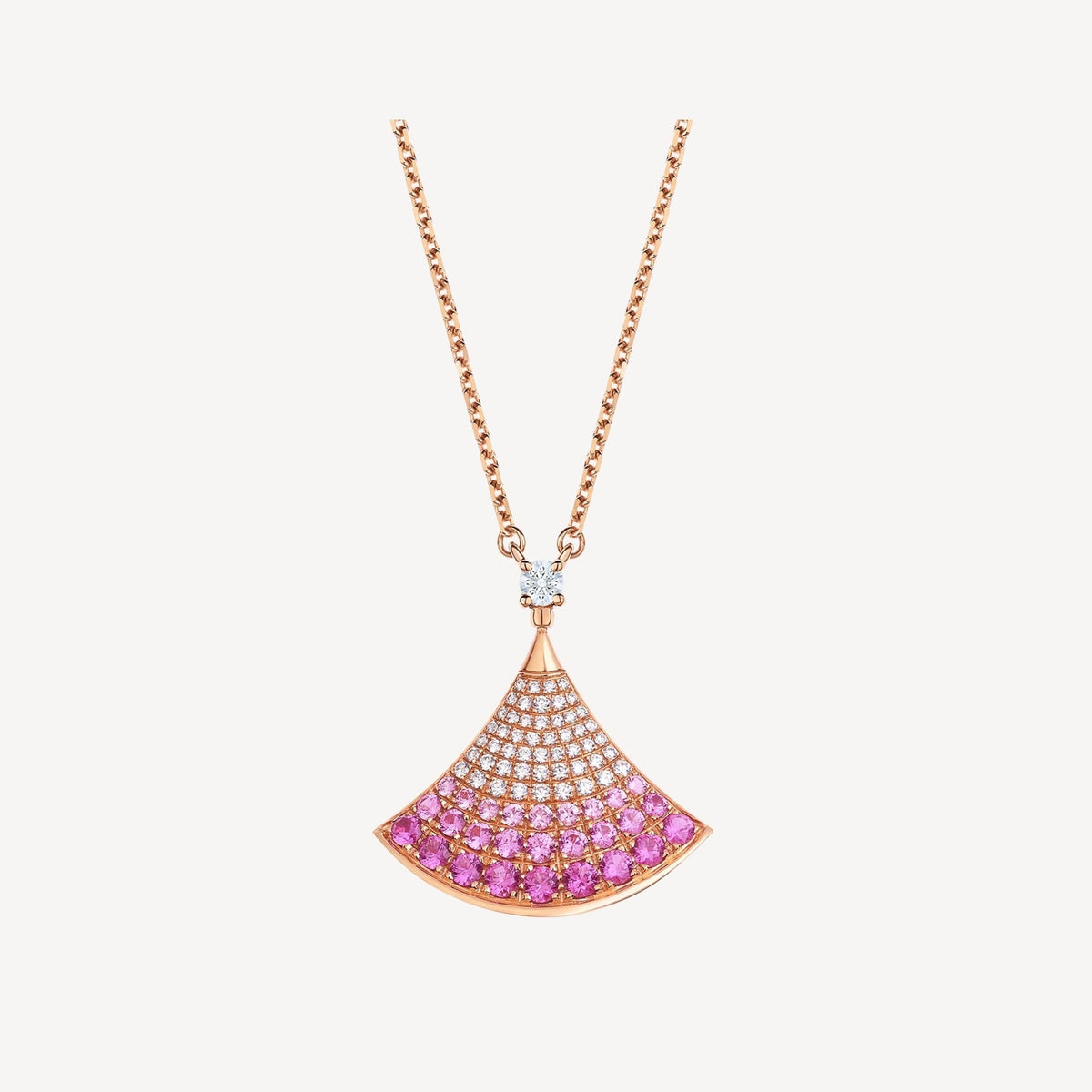 [LumiVibe]DREAM NECKLACE PINK GOLD PINK DIAMOND