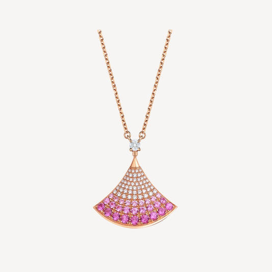 [LumiVibe]DREAM NECKLACE PINK GOLD PINK DIAMOND