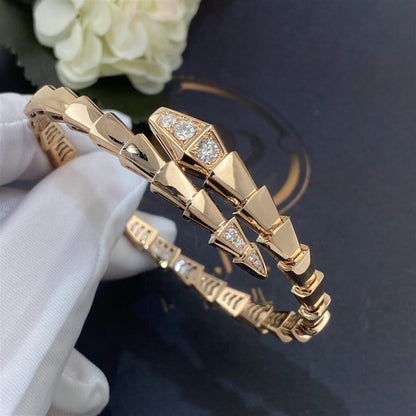 [LumiVibe]SERPENTI BRACELET DIAMONDS PINK GOLD
