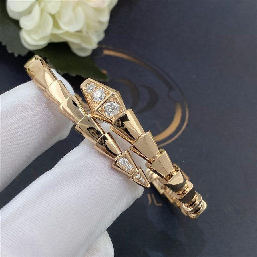 [LumiVibe]SERPENTI BRACELET DIAMONDS PINK GOLD