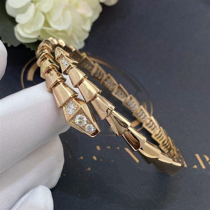 [LumiVibe]SERPENTI BRACELET DIAMONDS PINK GOLD
