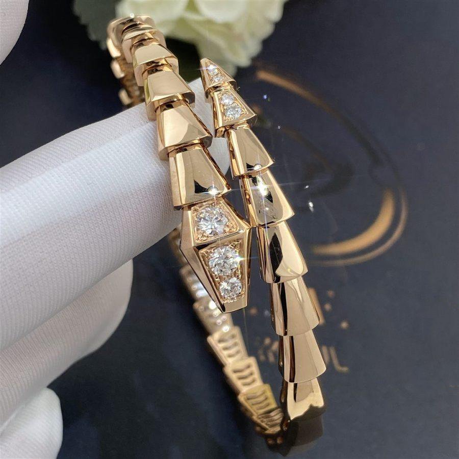 [LumiVibe]SERPENTI BRACELET DIAMONDS PINK GOLD