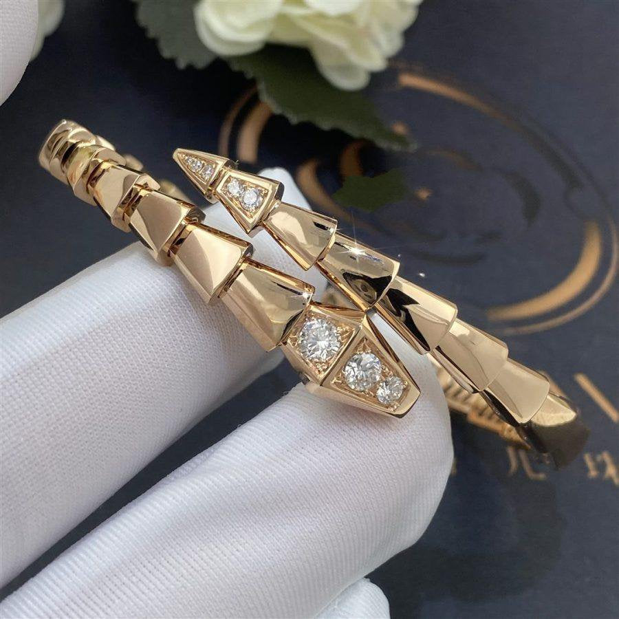[LumiVibe]SERPENTI BRACELET DIAMONDS PINK GOLD