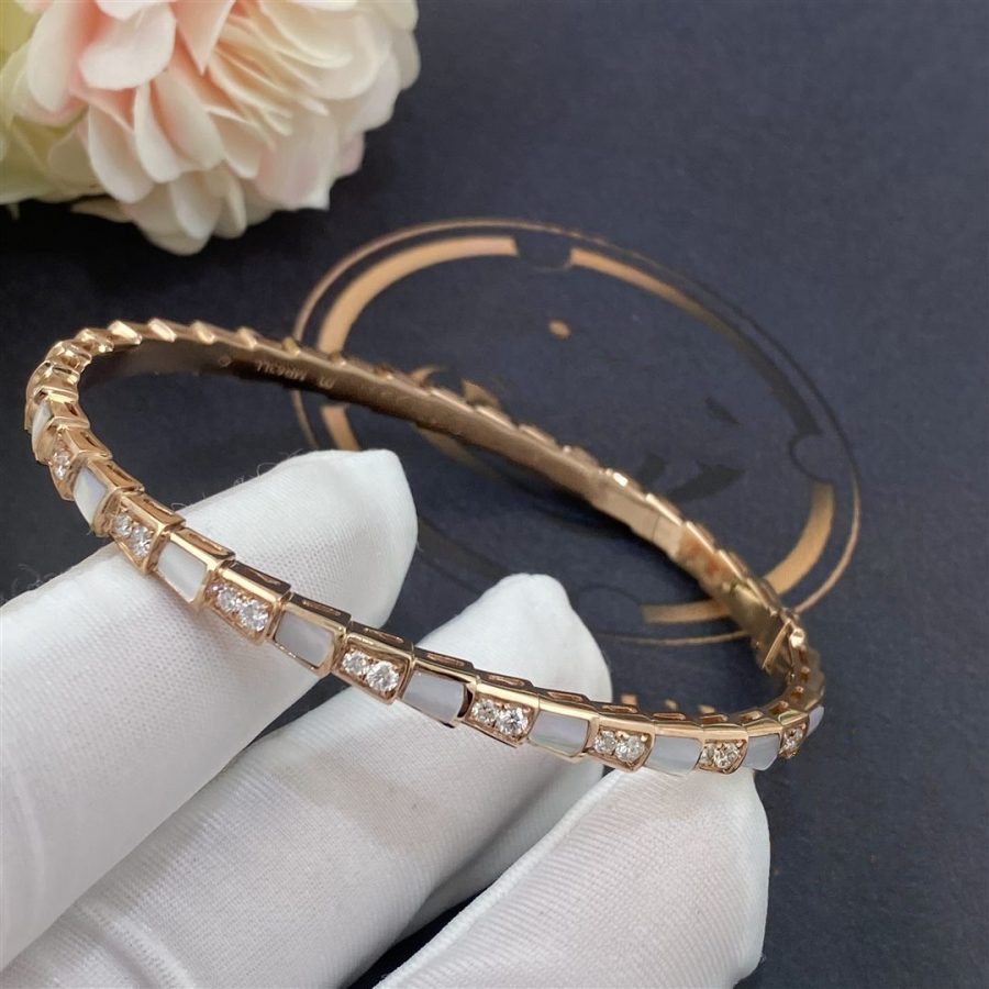 [LumiVibe]SERPENTI BRACELET PINK GOLD MOP DIAMOND