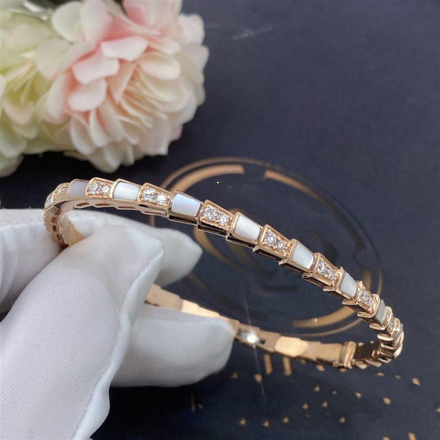[LumiVibe]SERPENTI BRACELET PINK GOLD MOP DIAMOND