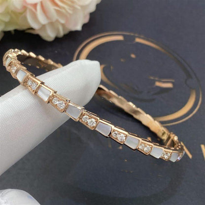 [LumiVibe]SERPENTI BRACELET PINK GOLD MOP DIAMOND