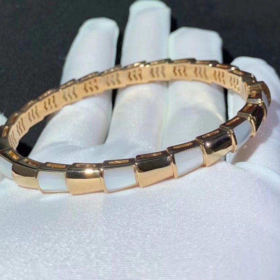 [LumiVibe]SERPENTI BRACELET PINK GOLD MOP