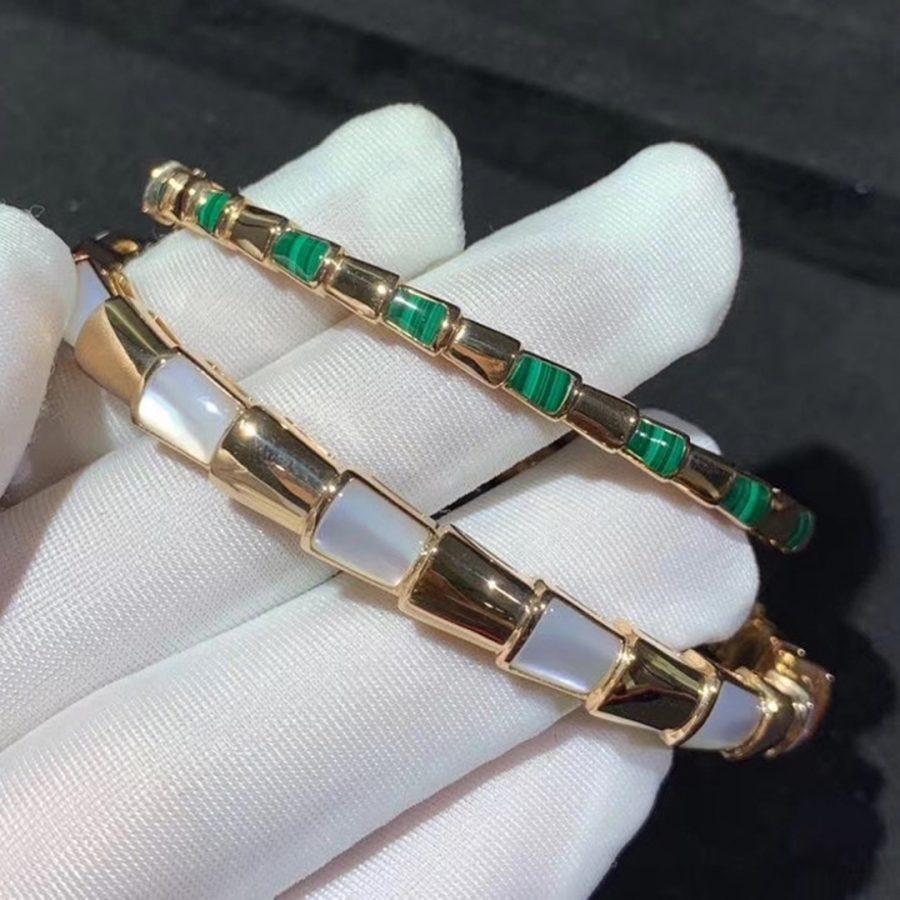 [LumiVibe]SERPENTI BRACELET PINK GOLD MOP