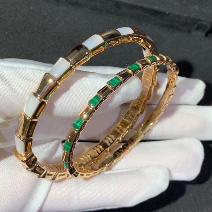 [LumiVibe]SERPENTI BRACELET PINK GOLD MOP