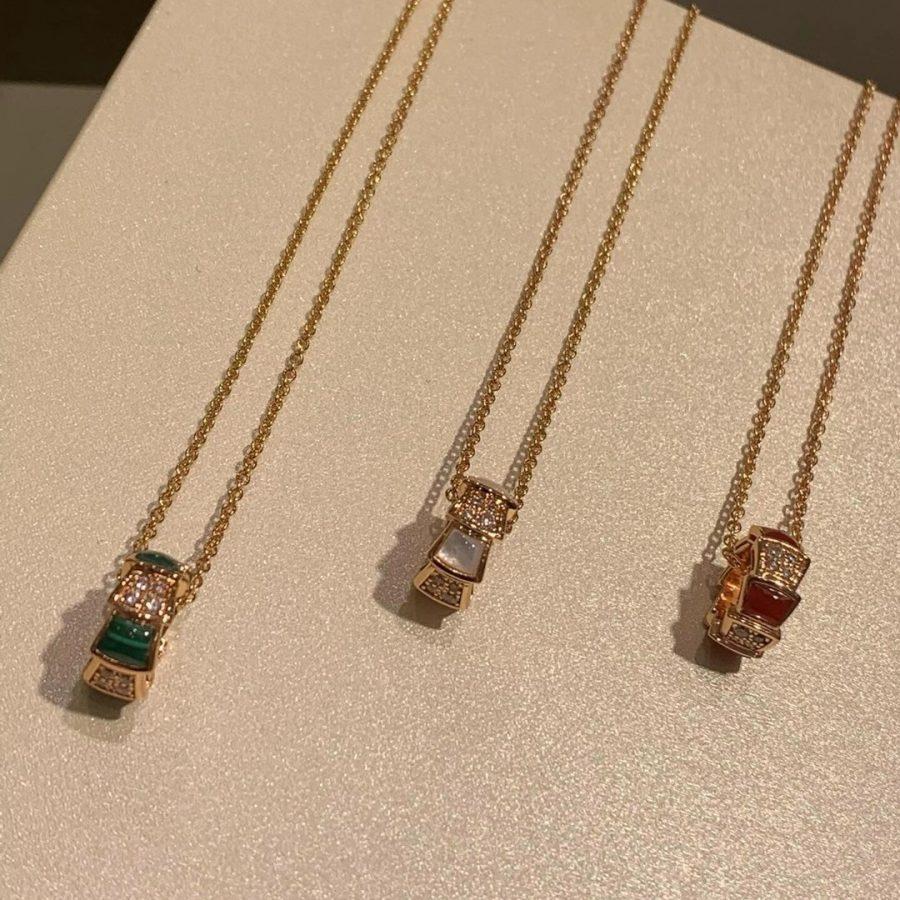 [LumiVibe]SERPENTI PEDANT DIAMOND NECKLACE