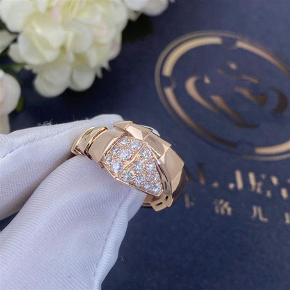 [LumiVibe]SERPENTI RING PINK GOLD DIAMOND