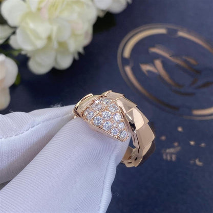 [LumiVibe]SERPENTI RING PINK GOLD DIAMOND