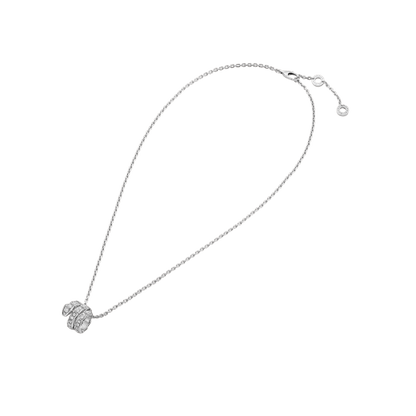 [LumiVibe]SERPENTI  NECKLACE DOUBLE RING DIAMOND