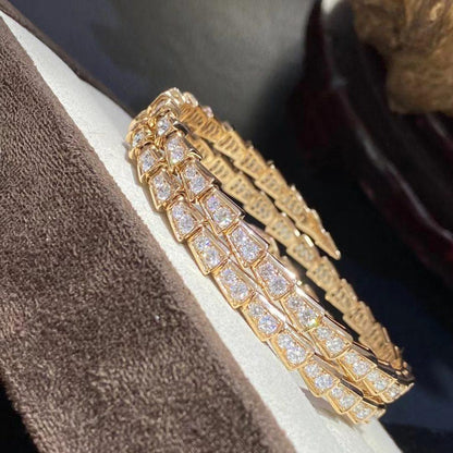[LumiVibe]SERPENTI BRACELET GOLD DIAMOND DOUBLE ROW