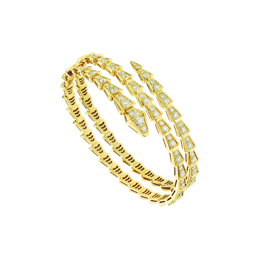 [LumiVibe]SERPENTI BRACELET GOLD DIAMOND DOUBLE ROW