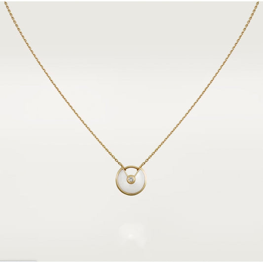 [LumiVibe]AMULETTE ROSE GOLD MOP NECKLACE