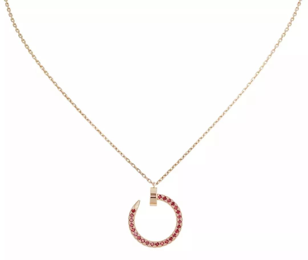 [LumiVibe]JUSTE NECKLACE GOLD RED DIAMONDS