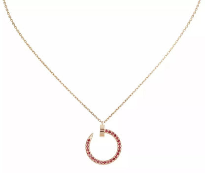 [LumiVibe]JUSTE NECKLACE GOLD RED DIAMONDS