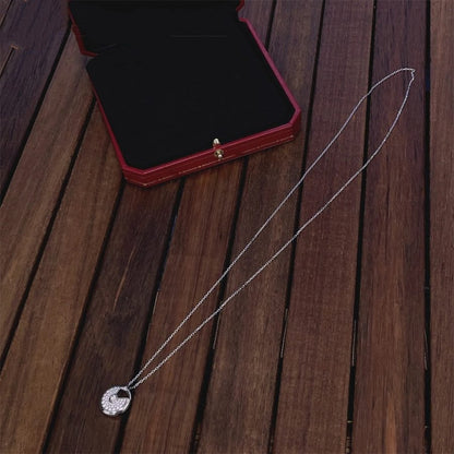 [LumiVibe]AMULETTE SILVER FULL DIAMOND NECKLACE