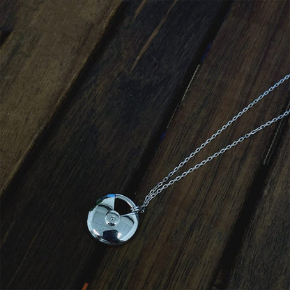 [LumiVibe]AMULETTE SILVER FULL DIAMOND NECKLACE