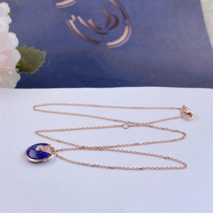 [LumiVibe]AMULETTE ROSE GOLD AGATE NECKLACE