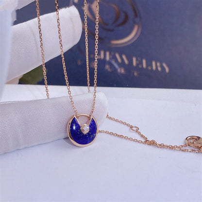 [LumiVibe]AMULETTE ROSE GOLD AGATE NECKLACE