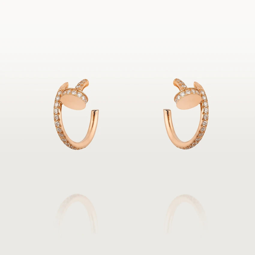 [LumiVibe]JUSTE EARRINGS 12.75MM PINK GOLD DIAMOND