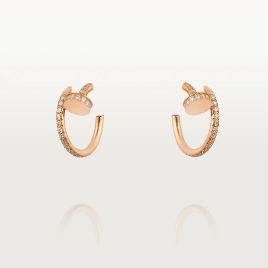 [LumiVibe]JUSTE EARRINGS 12.75MM PINK GOLD DIAMOND