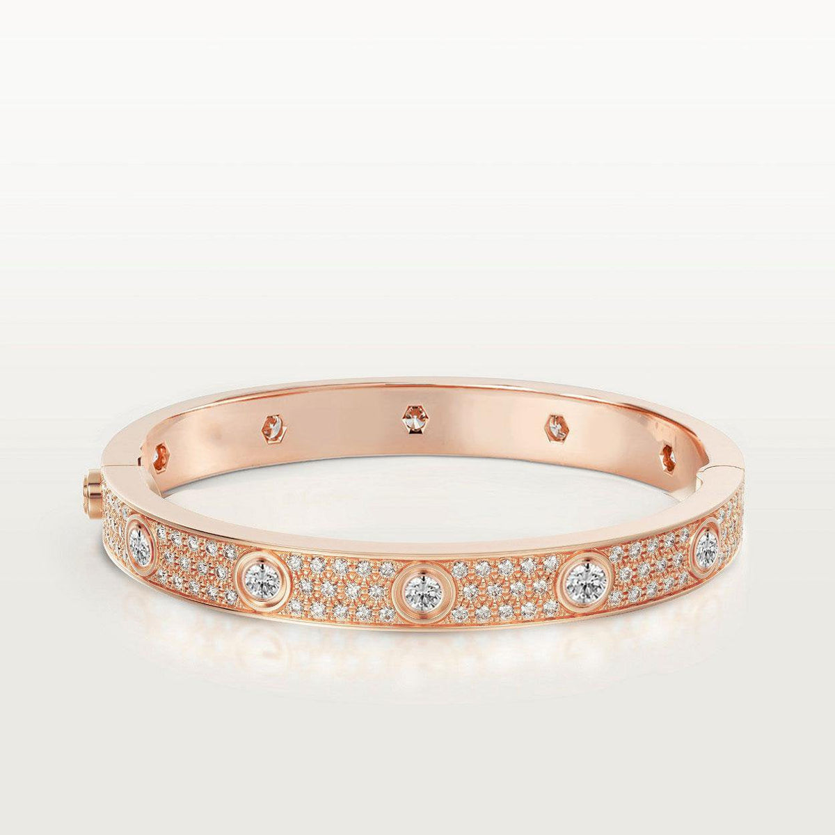 [LumiVibe]LOVE BRACELET 6.1MM DIAMOND-PAVED 10 BIG DIAMONDS