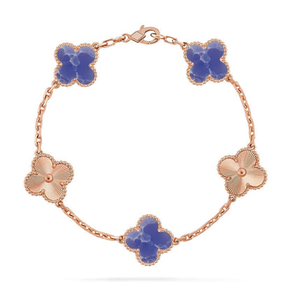 [LumiVibe]CLOVER 5 MOTIF BLUE VEINS BRACELET COLLECTION