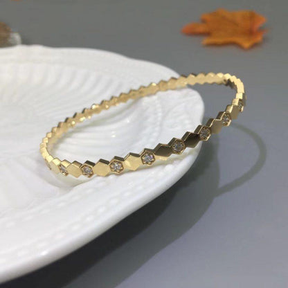 [LumiVibe]BEE LOVE GOLD DIAMOND BRACELET