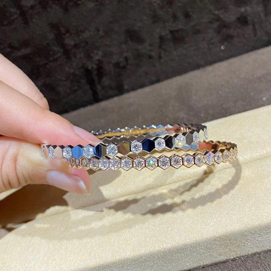 [LumiVibe]BEE LOVE GOLD BRACELET FULL DIAMOND
