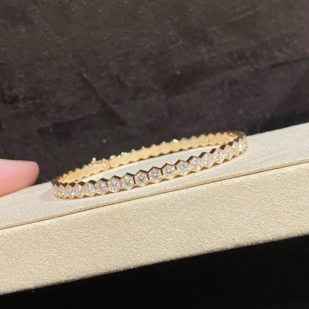[LumiVibe]BEE LOVE GOLD BRACELET FULL DIAMOND