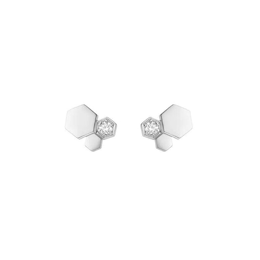 [LumiVibe]BEE LOVE SILVER DIAMOND EARRINGS