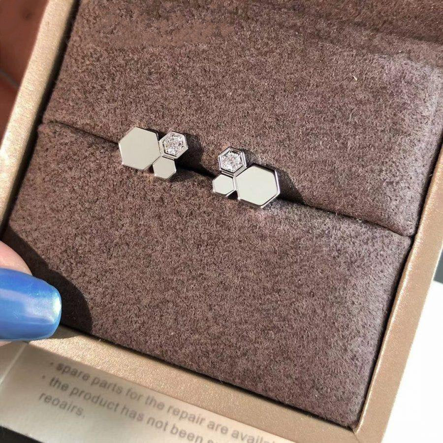 [LumiVibe]BEE LOVE SILVER DIAMOND EARRINGS